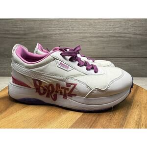 Youth 3.5C Puma Bratz Kids Shoes White Pink Size
